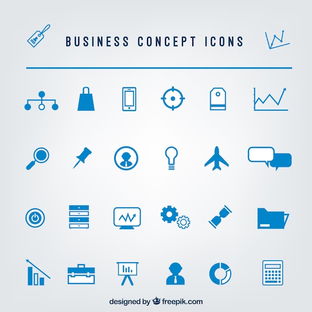 Collection of business icon