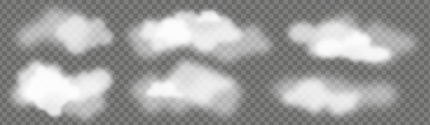 Collection of cartoon clouds