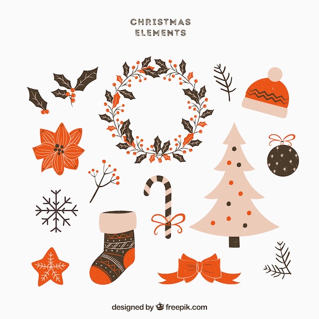 Free Vector collection of christmas element