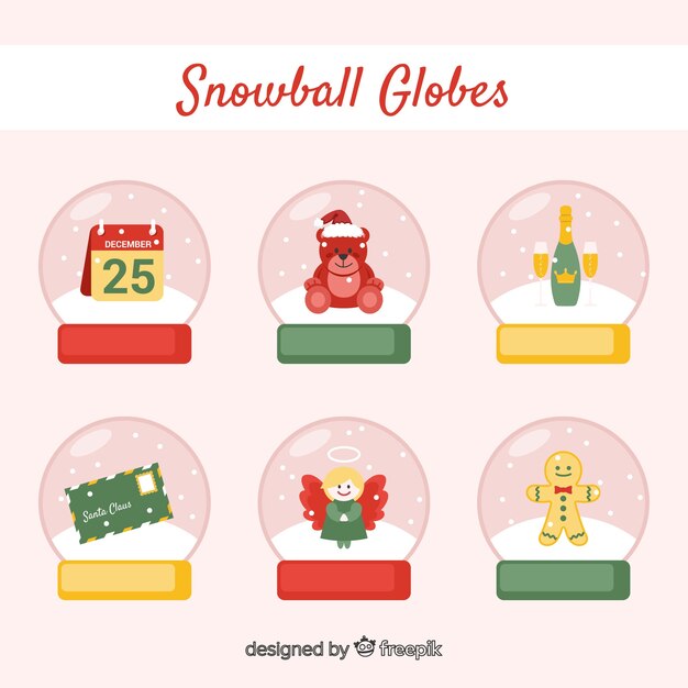 Collection of christmas snowball globes