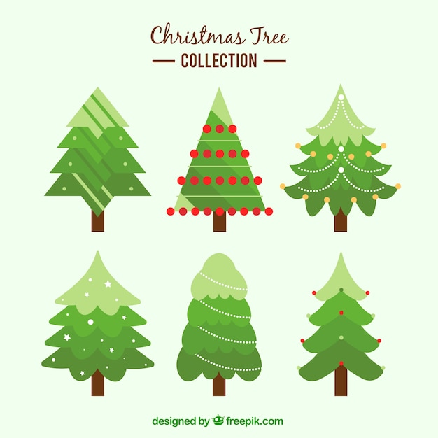 Collection of christmas trees