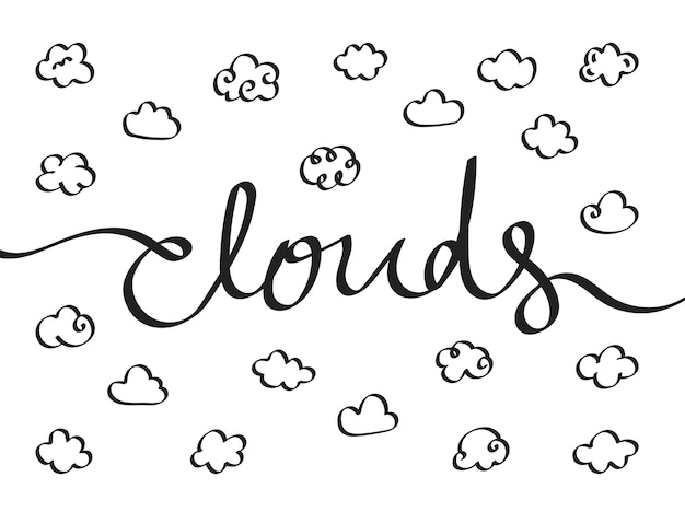 Free Vector collection of cloud icons illustration