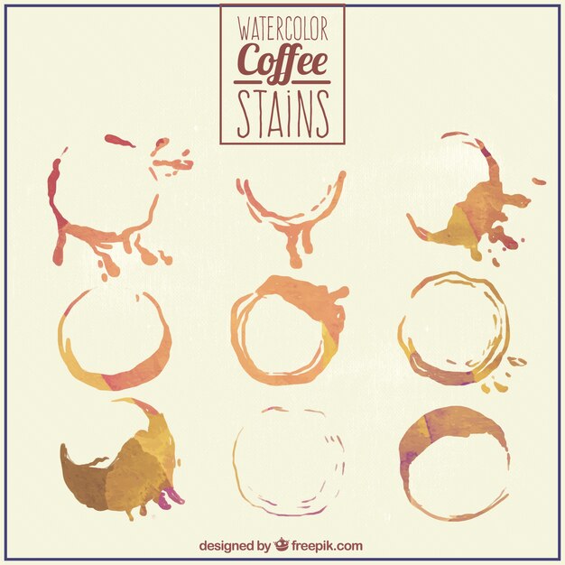 Collection of coffee stains