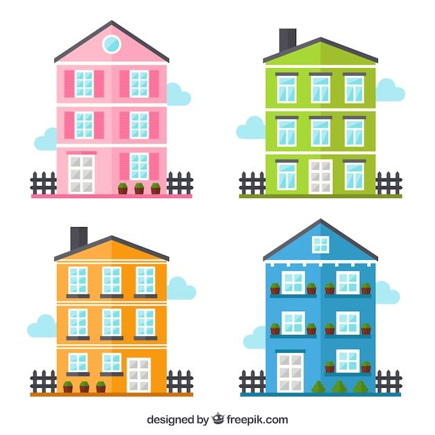 Collection of colourful houses