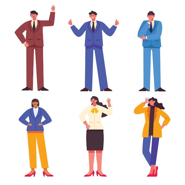 Free Vector collection of confident people