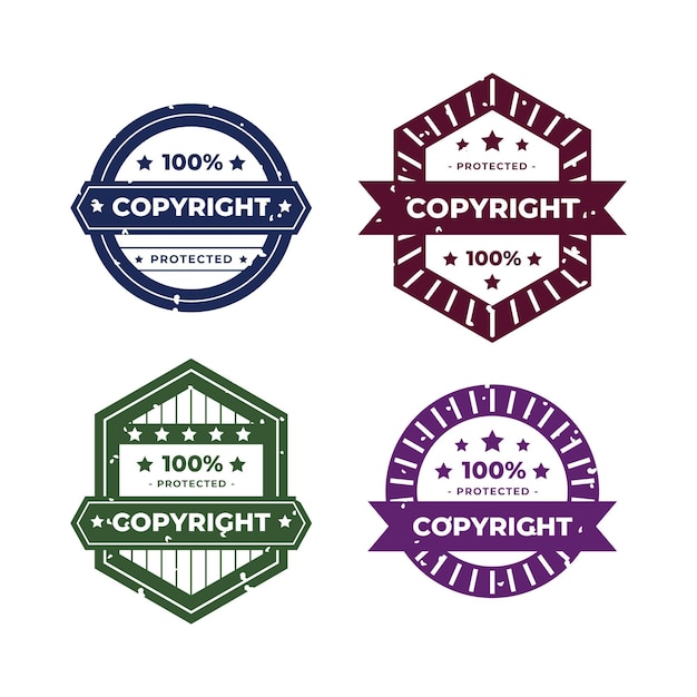 Free vector collection of creative copyright stamps