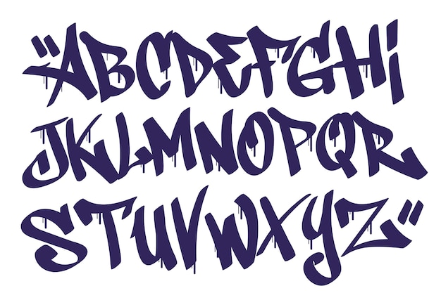 Free Vector collection of creative graffiti alphabet letters