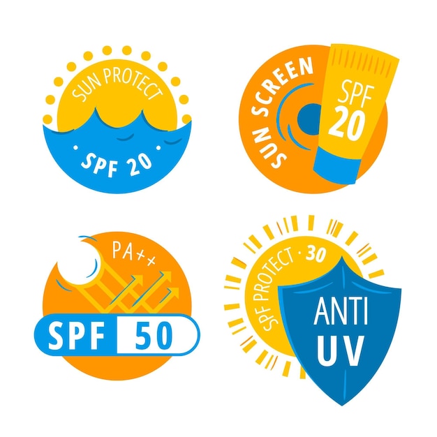 Free Vector collection of creative ultraviolet badges