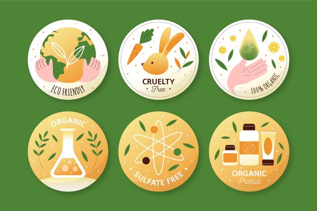 Collection of cruelty free badge pack