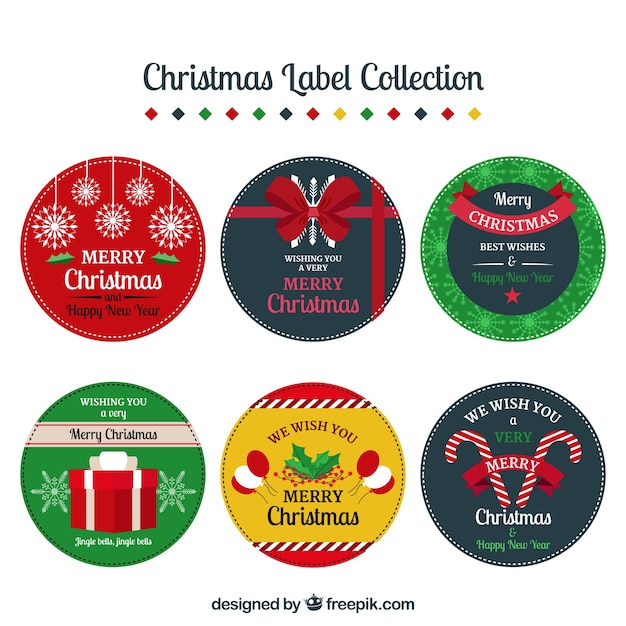 Collection of decorative christmas sticker