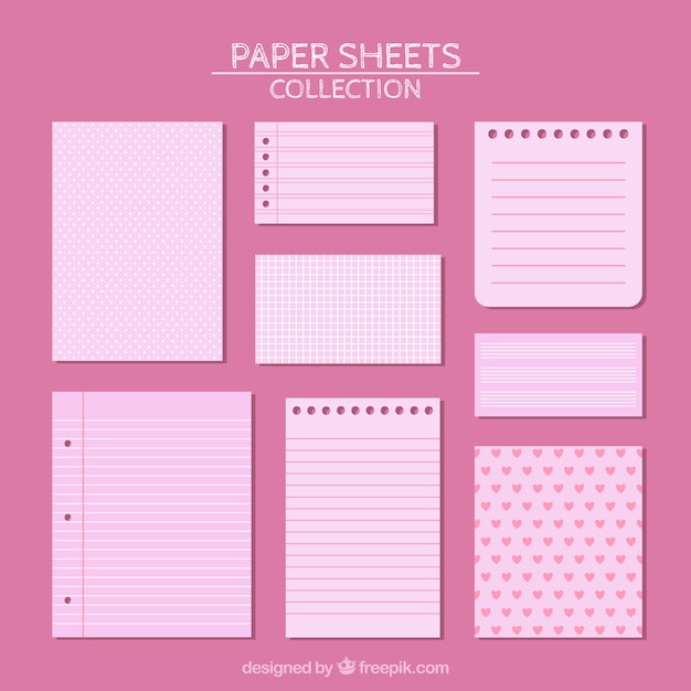 Collection of decorative paper sheets