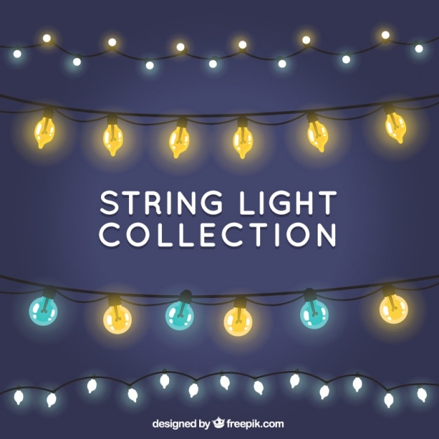 Free vector collection of decorative string lights