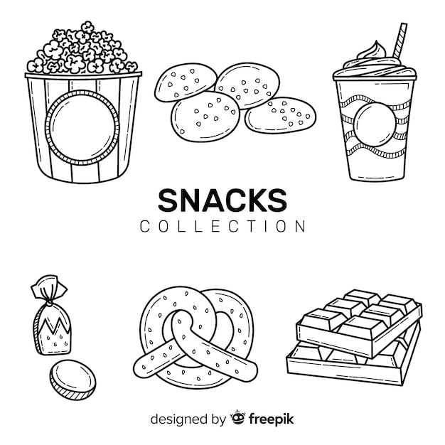 Collection of delicious snacks