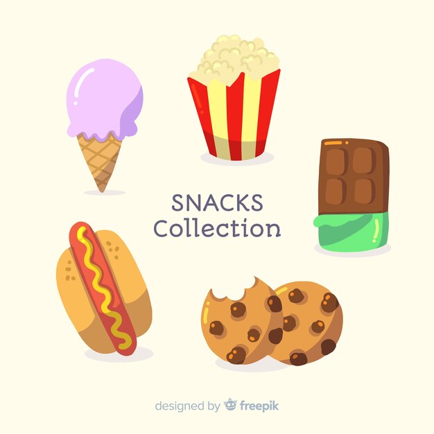 Collection of delicious snacks