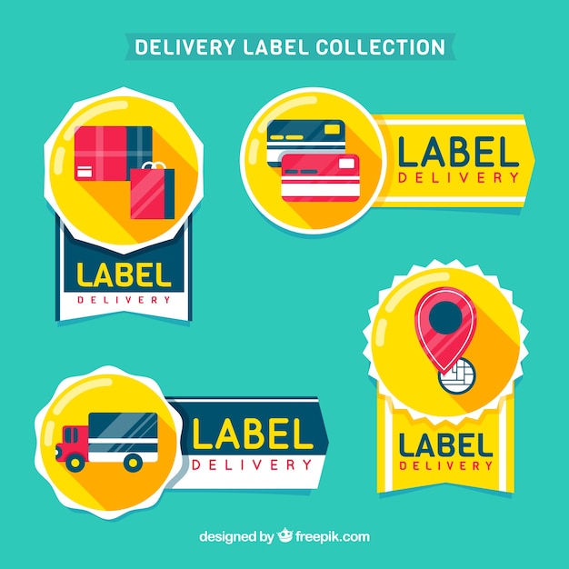 Collection of delivery sticker