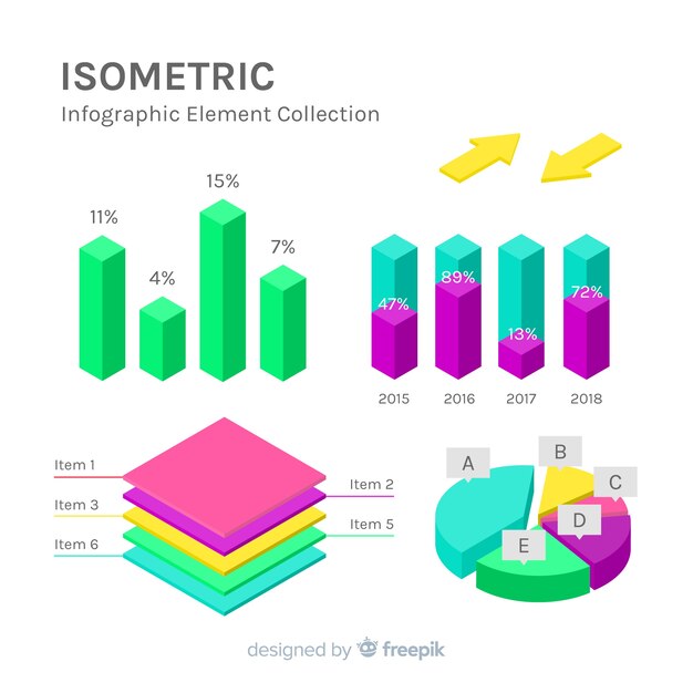 Collection of different infographic elements