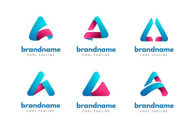 Collection of different a logos