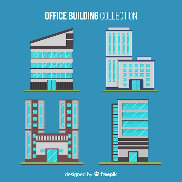 Free Vector collection of different office buildings