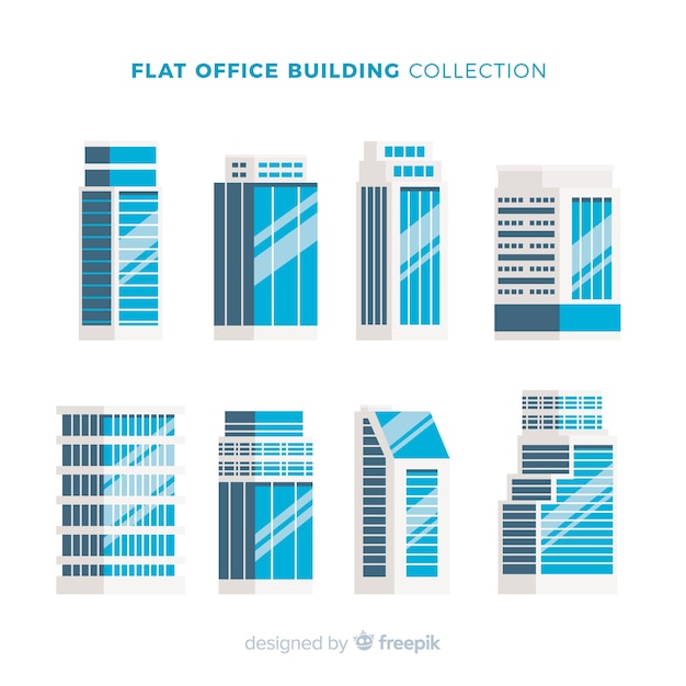 Free Vector collection of different office buildings