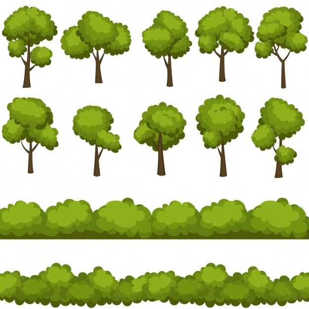 Collection of different trees