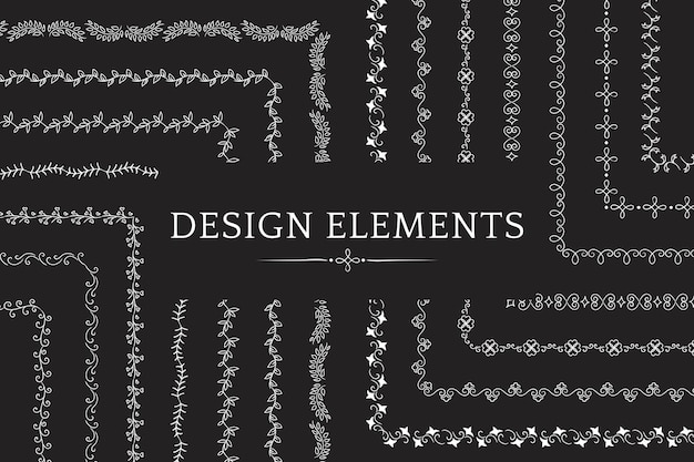 Free Vector collection of divider design element vectors