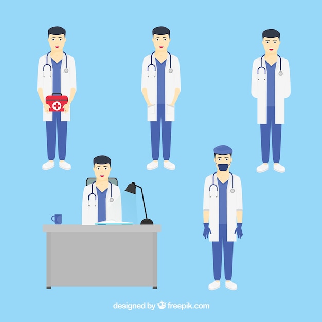 Free vector collection of doctors