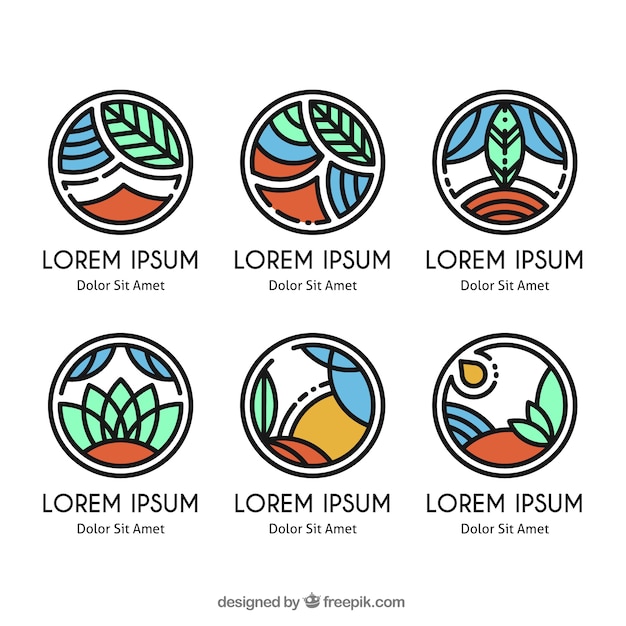 Free Vector collection of ecological logos