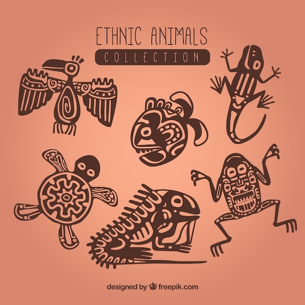 Free Vector collection of ethnic animals