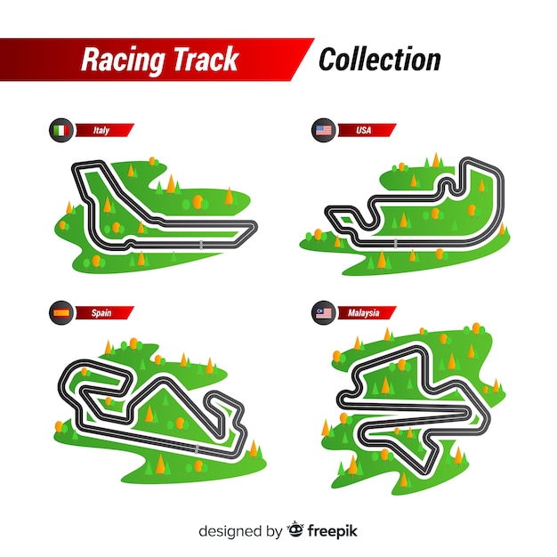 Collection of f1 racing tracks