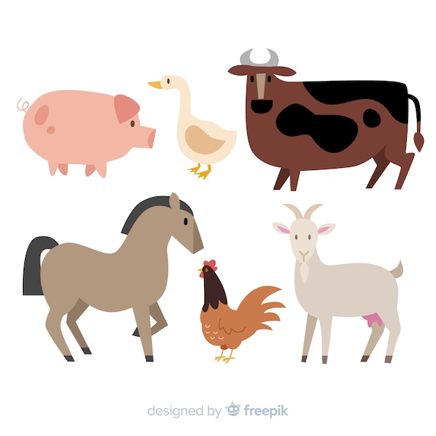 Collection of farm animals