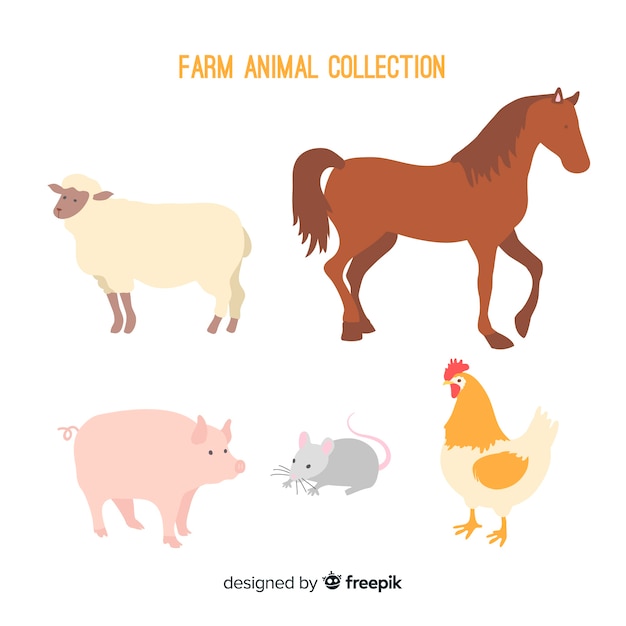 Collection of farm animals