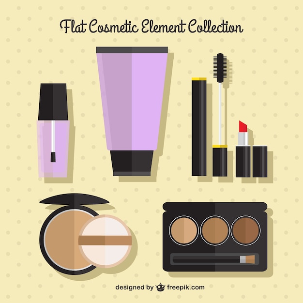 Free Vector collection of flat cosmetic 