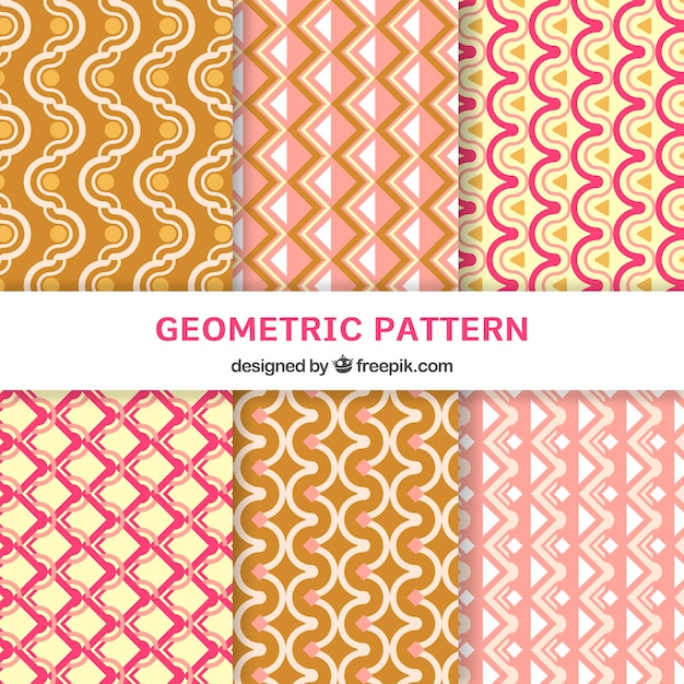 Collection of flat patterns with geometric design