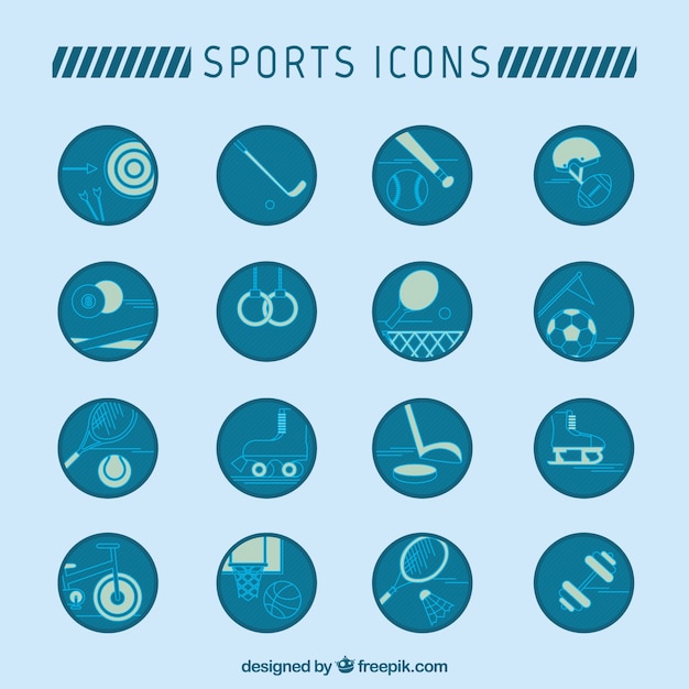 Collection of flat sport icon 