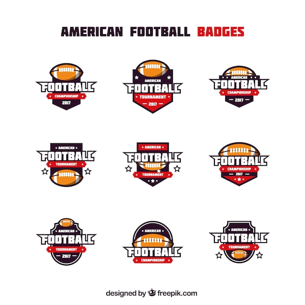 Collection of football badges