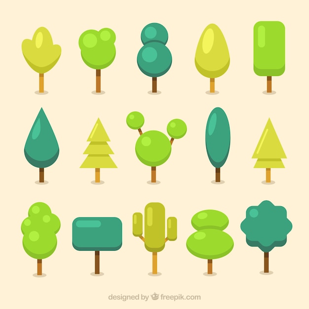 Collection of geometric trees