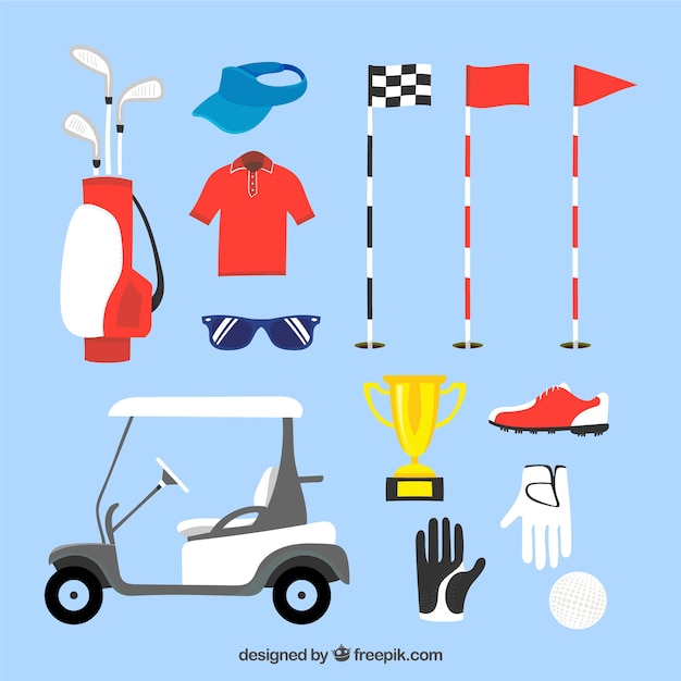 Free Vector collection of golf elements