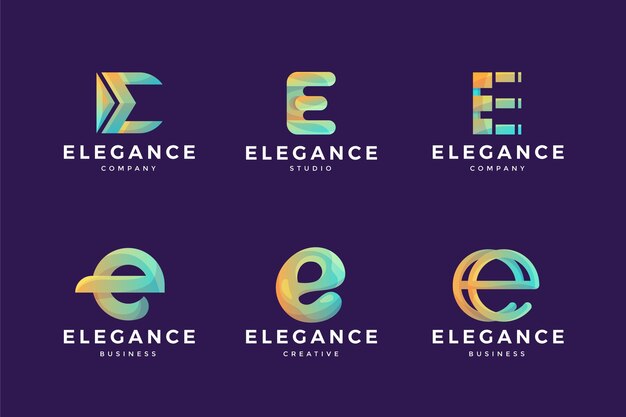 Collection of gradient o logo templates