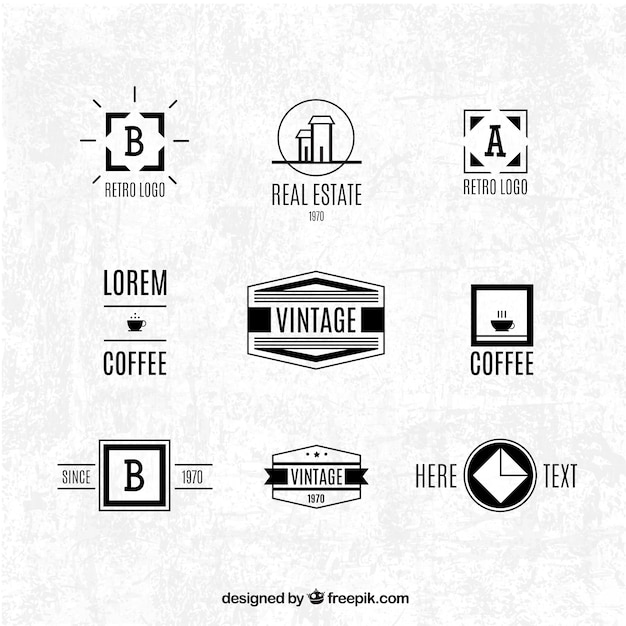 Free Vector collection of great vintage logos