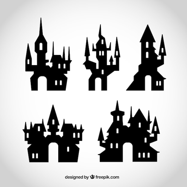 Collection of halloween castles