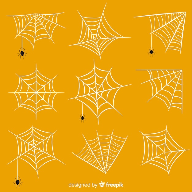 Collection of halloween cobwebs