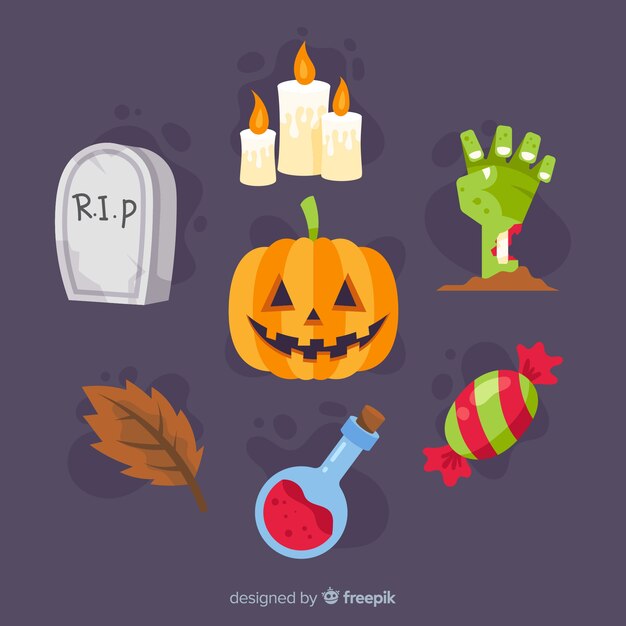 Collection of halloween element