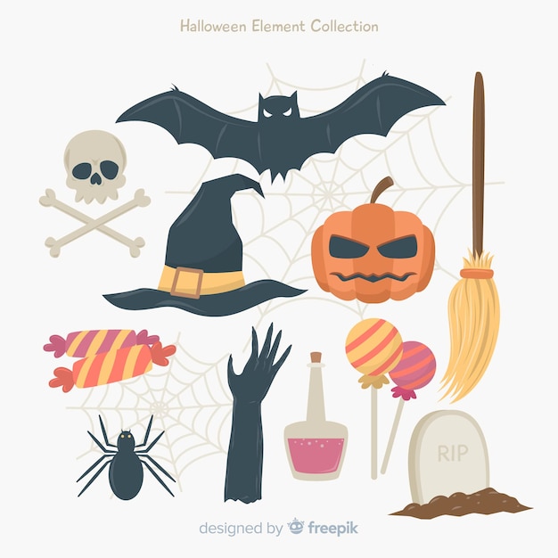 Collection of halloween elements