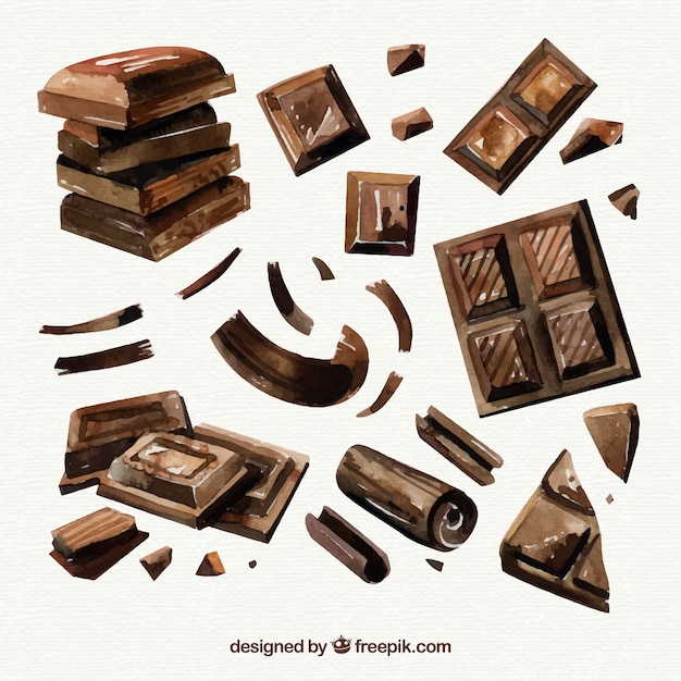 Free Vector collection of hand drawn chocolate bars