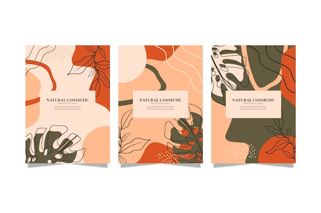 Free Vector collection of hand drawn floral covers