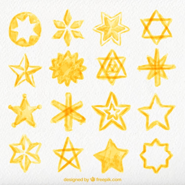 Collection of hand-painted stars