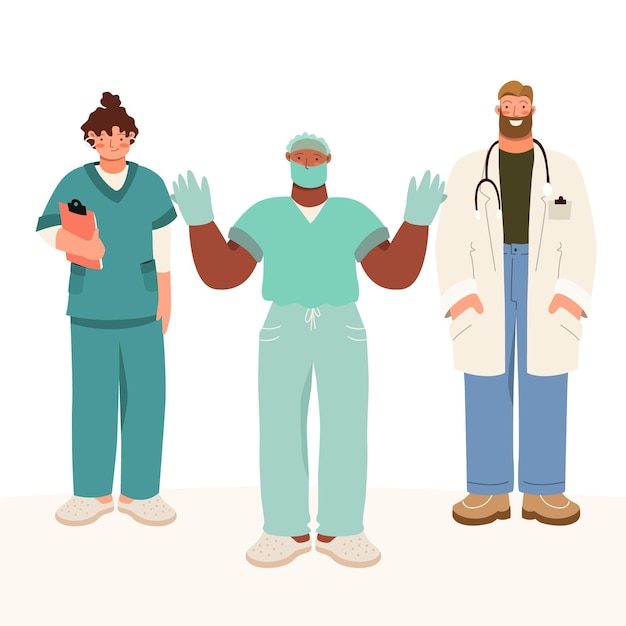 Free Vector collection of health professional