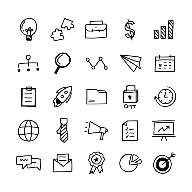 Free vector collection of illustrated business icons