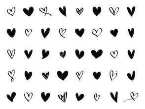 Heart silhouettes