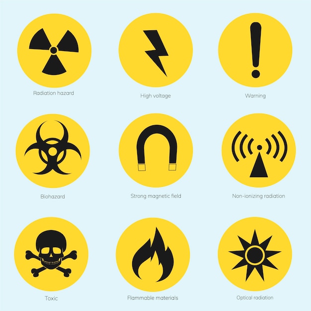 Free Vector collection of illustrated warning signs